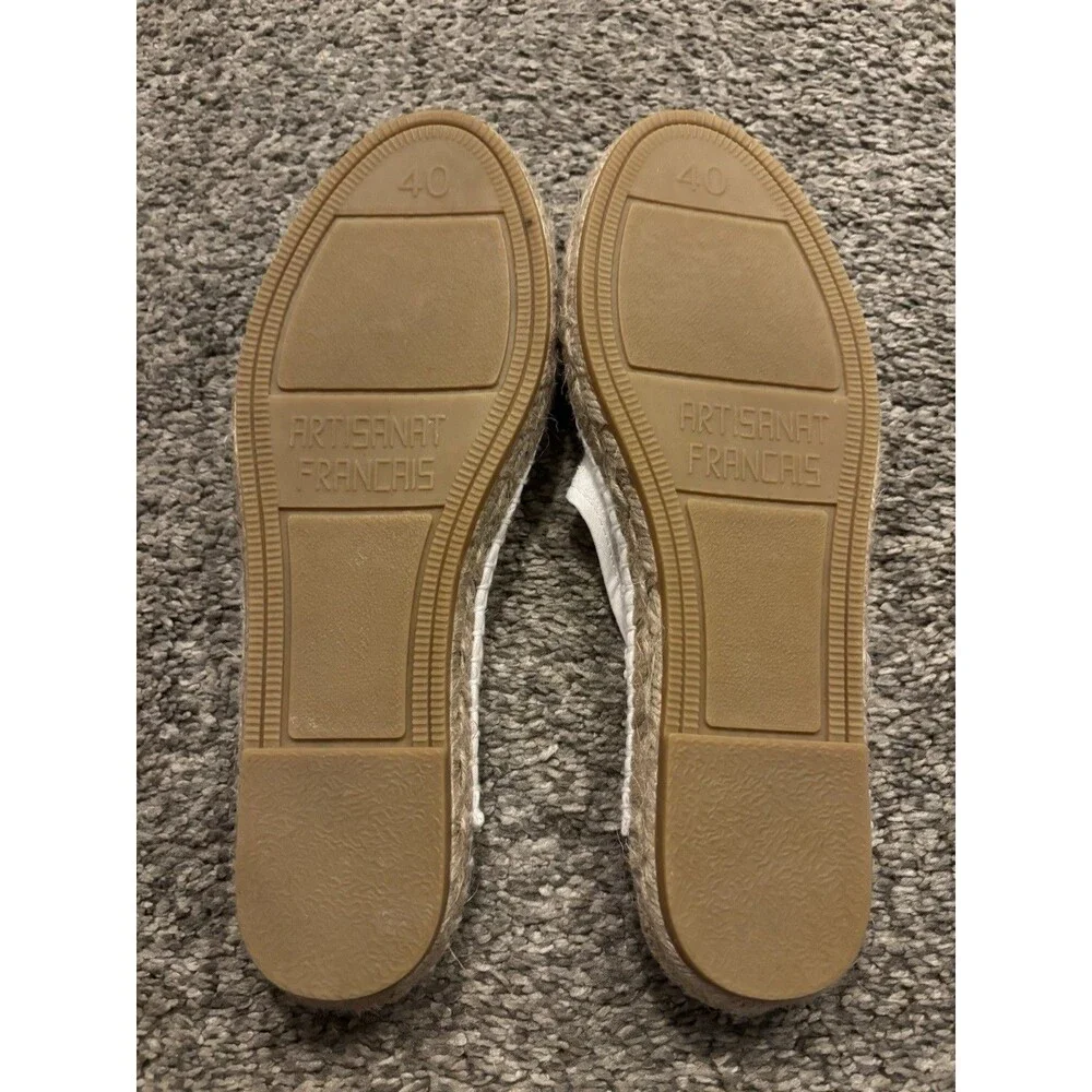 Vilebrequin’s White Pare Gabia Espadrille‎ Slides Size 40 Men’s 6.5 Women’s 9